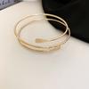 Pulsera de Apertura Serpiente Pequeña Retorcida Plisada con Circonita de Lujo Ligero Pulsera de Nicho Europea y Americana Este Año de Vida Joyería Retro de Gama Alta