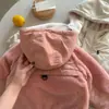 Chaqueta Acolchada Infantil 2026 Invierno Niños y Niñas Parche de Lana de Cordero Algodón con Capucha Chaqueta Gruesa de Piel para Bebé