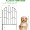 Cerca de Jardim Cerca de Ferro Forjado Anti-Ferrugem Arqueada Barreira de Solo para Animais Cerca de Horta Cerca para Coelho de Estimação ao Ar Livre