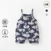 Enterizo Delgado de Verano con Tirantes Hecho de Algodón de Bambú Grado A para Niños y Niñas, Mono para Bebé, Enterizo Exterior de Estilo Japonés para Niños