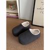 2024 Nuevos Zapatos Cálidos de Algodón para Nieve con Forro Polar para Mujer, Outfit, Suela Gruesa, Pantuflas Perezosas Slip-on, Zapatos Mao Mao
