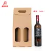 Caixa de Embalagem para Vinho Tinto Spot Caixa Colorida de Papelão Ondulado para Cerveja Caixa de Vinho Única e Dupla em Couro Sintético Bolsa Universal para 6 Garrafas