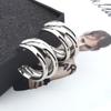 Brincos Assimétricos Semicirculares Mais Vendidos da Wish Aliexpress, Elegantes e na Moda, Versátil Ouro e Prata