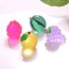 Novo Lindo Fruta Simulação Micro Paisagem DIY Ornamento Luminoso Melancia Morango Uva Resina Artesanato