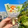 Mini Mini Flor de Lã Flor Eterna Flor Artificial de Simulação Pequeno Buquê de Flores Dia da Mulher Aniversário Presente