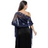 Chal con borlas alargadas bordadas con lentejuelas transfronterizas, para novia, dama de honor, baile, fiesta, cena, vestido, chal, venta al por mayor para mujer