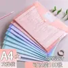 Bolsa Transparente Espessa para Documentos de Alto Acabamento com Botão de Pressão Bolsa para Arquivos Bolsa de Armazenamento de Provas de Estudante