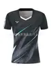 Camiseta de bádminton de secado rápido, manga corta, unisex, para competición estudiantil y entrenamiento, top deportivo con números estampados