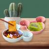 Plato de cerámica con sabor a dibujos animados, para salsa de soja, vinagre y dumplings, ideal para aperitivos y condimentos.