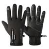 Guantes cálidos de invierno para exteriores, impermeables, con cremallera y pantalla táctil, para hombres y mujeres, para deportes de equitación, resistentes al desgaste, de terciopelo, para esquí y abrigados.