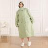 Capa de Chuva Estilo Corta-Vento Peça Única, Longa para Caminhadas ao Ar Livre, À Prova de Chuva Forte, Poncho Estilo Corta-Vento Espessado e Alongado para Homens e Mulheres