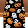 Nuevo Mantel de Mesa de Halloween Transfronterizo Calabaza Fantasma Lino Tela Estampada Mantel Individual Decorativo Mantel Largo Nórdico
