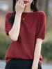 Suéter de Lana Peinada Organza de 14 Puntos con Calados y Mangas Tres Cuartos para Mujer en Otoño e Invierno Delgado Transparente con Camiseta Interior