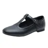 Zapatos Mary Jane Cómodos de Suela Blanda para Mujer, Nuevo Estilo Primavera y Verano 2026, Zapatos de Cuero Versátiles Negros de Tacón Medio con Hebilla para Mujer