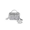 Bolsa Quadrada Acolchoada com Corrente Estilo Tweed para Mulheres 2026 Nova Versátil Mini Bolsa para Batom Bolsa Transversal de Ombro Estilo Primavera
