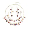Joyería con temática del Día de la Independencia, Día Nacional Americano, collar de cadena y pendientes de Estrellas y Franjas, accesorios de estilo casual americano al por mayor