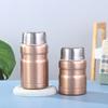 Latas de acero inoxidable 304 de doble vacío para estofado, portátil para exteriores, vaso de agua de gran capacidad para estofado de gachas, impresión de regalo