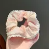 Oso con Lazo Rosa Dulce Anillo para el Pelo de Intestino Grueso Sentido de Alta Calidad Cuerda para Cola de Caballo Moda Ins Cuerda para el Pelo Versátil