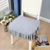 Cojines para sillas al por mayor, fundas para sillas de comedor, cojines de felpa universales para sillas, correas antideslizantes engrosadas, cojín individual simple para oficina y hogar