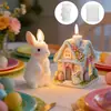 Conejo de Dibujos Animados de Pascua Casa de Cáscara de Huevo Molde Conejo de Pie Vela Aromática Yeso DIY Molde Hecho a Mano