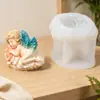 Molde de Silicona de Ángel con Concha de Resina de Cristal para Manualidades de Resina Hechas a Mano y Adornos de Cerámica