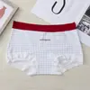 Ropa interior de algodón puro estampada con retazos para mujer 10A Antibacteriana Algodón para bebé de Grado A de Xinjiang Transpirable Bragas de cintura media-alta para niñas
