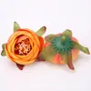 Capullos de Flor de Té Simulados con Hojas, Capullos de Flor de Rosa, Ramilletes DIY, Flores para Muñeca, Cabezas de Flor para Cajas de Dulces de Boda, Flores Artificiales, Pared de Flores para Bodas