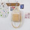 Bolsa Dolorosa Japonesa para Mujer Muñeco de Algodón Estilo Universitario Bolso de Hombro Doble Cara Bolso Cruzado Transparente Bolso Pequeño Lindo Bolso de Mano