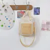 Bolsa ita estilo japonês para mulheres, boneca de algodão, bolsa de ombro dupla face estilo universitário, bolsa transversal transparente, bolsa de mão pequena fofa