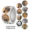 500 Calcomanías de Animales para Niños Redondas Selva Fiesta de Cumpleaños Regalo Decoración Maestros Estudiantes Recompensas de Aula