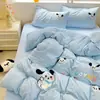 Juego de Cama Individual de Cuatro Piezas Grado A para Maternidad e Infancia Sábana Funda de Edredón Ropa de Cama Dormitorio de Estudiante Juego de Tres Piezas Venta Directa de Fábrica