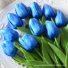 Mini Flores Artificiais de Tulipa em PU de Alta Qualidade Atravessando Fronteiras Adereços para Fotografia de Casa e Casamento Sentimento de Buquê Simulador Ornamentos Atacado