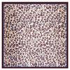 Bufanda de seda Mai Tong 90cm * 90cm Europa y Estados Unidos nueva bufanda de seda de imitación con estampado de leopardo clásico para damas, pañuelo cuadrado pequeño