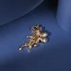 Explosiones de Moda Broche de Flor de Cristal de Alta Gama Diamante Broche de Flor de Gota de Agua Venta Caliente Tmall Accesorios de Ropa de Comercio Exterior
