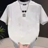 Camiseta de Manga Corta con Letras en Relieve Simple de Verano 2026 para Hombre, Versátil y de Moda, Cuello Redondo, Camiseta Básica Casual de Media Manga