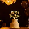 Estilo Ins Transfronterizo Feliz Año Nuevo Decoración de Pastel Acrílica Cuenta Regresiva de Feliz Año Nuevo Topper para Pastel Inserto para Pastel