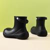Zapatos de Agua para Mujer Impermeables Antideslizantes Suela Gruesa Punta Ancha Botas de Lluvia Nuevas Eva Cuatro Estaciones Caña Baja Aumento de Altura Resistentes al Desgaste Botas de Lluvia Exteriores