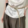 Cinturón Tejido Delgado Sin Hebilla para Mujer, Estilo de Alta Gama, Adecuado para Vestidos y Jeans, Accesorio para Adelgazar y Ceñir la Cintura, Cinturón para Traje