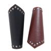 Pulsera de cuero estilo punk para montar a caballo, personalizada, retro, simple, pulsera ancha de cuero, para hombre, genial, guapo, equipo de protección deportiva