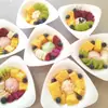 Tazón Triangular Desechable, Tazón Irregular de Moda para Yogurt Cold Brew, Caja de Empaque para Postres Helados, Contenedor Espesado para Postre de Hielo Raspado