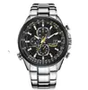 Reloj de pulsera para hombre de tres ojos y seis pines, de negocios, azul caliente Ángel del Oeste Hierro West c caliente AliExpress, reloj de tiempo, multifunción