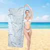 Toalla de Playa de Algodón Puro Personalizada con Diseño Impreso, Toalla de Baño Absorbente, Chal para Vacaciones en la Playa, Toalla Universal para Deportes y Natación