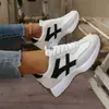 Tamanho Grande Transfronteiriço 2026 Primavera Novo Bloco de Cores Retrô Tênis Esportivo Feminino Solado Macio Respirável Sapatos Casuais Leves Cadarço Moda