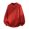 2026 Nuevo Suéter Chaqueta de Punto Retorcido de Cuello Redondo Estilo Casual Americano Minimalista Old Money Cárdigan de Punto para Hombre