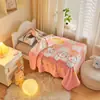 Manta de Terciopelo de Dibujos Animados de una Sola Capa de Franela Multifuncional Pequeña Manta Puede Usarse para Siesta en Todas las Estaciones, Manta Pequeña para Niños con Bordes Pequeños