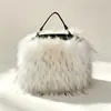 Bolsas de Pelúcia Outono e Inverno para Mulheres, Bolsas de Ombro e Transversais Modernas de Alto Padrão, Bolsas de Pele Sintética, Atacado Transfronteiriço