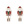 Pendientes de aleación originales transfronterizos europeos y americanos con gota de nuez, clip, personalizados, de dibujos animados, lindos, para mujer, pendientes de Navidad, pendientes