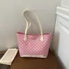 La popular bolsa de mano fresca de este año para mujer, nuevo estilo otoño 2026, bolso de hombro único de bloques de color de lunares, bolso para el hombro para el trabajo