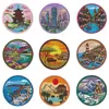 Parches Adhesivos Termoadhesivos de Monumentos de Ciudades del Mundo 9 Estilos Insignias de Check-in de Viaje para Ropa, Mochilas y Diarios DIY