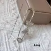 Alfiler de Seguridad con Tachuelas de Diamante para Ropa, Broche Versátil Anti-Exposición, Broche de Letra, Alfiler de Seguridad Grande con Pedrería para Cárdigan de Mujer